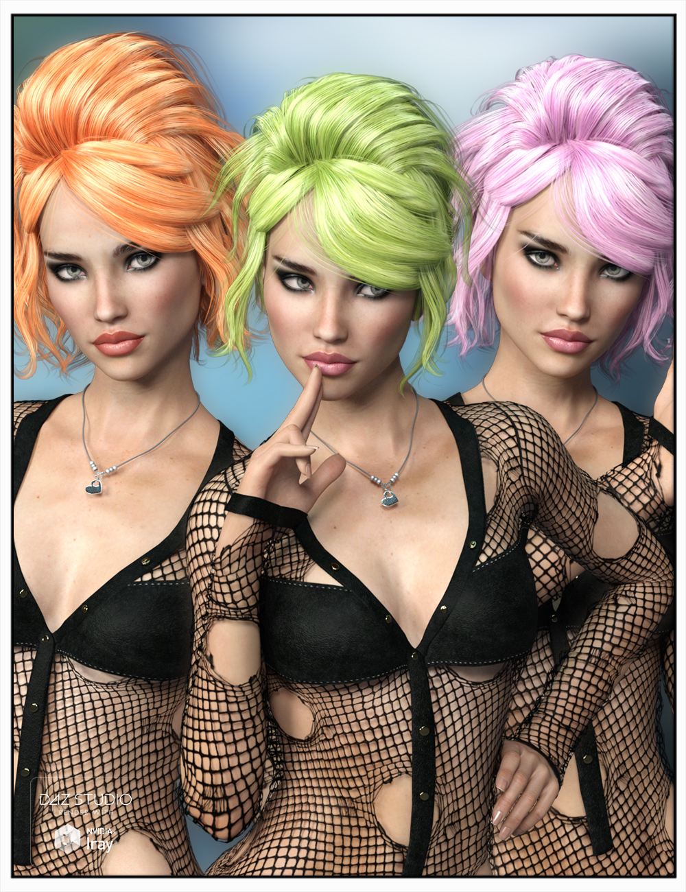 Josina Hair for Genesis 3 Female(s) by: SWAM, 3D Models by Daz 3D