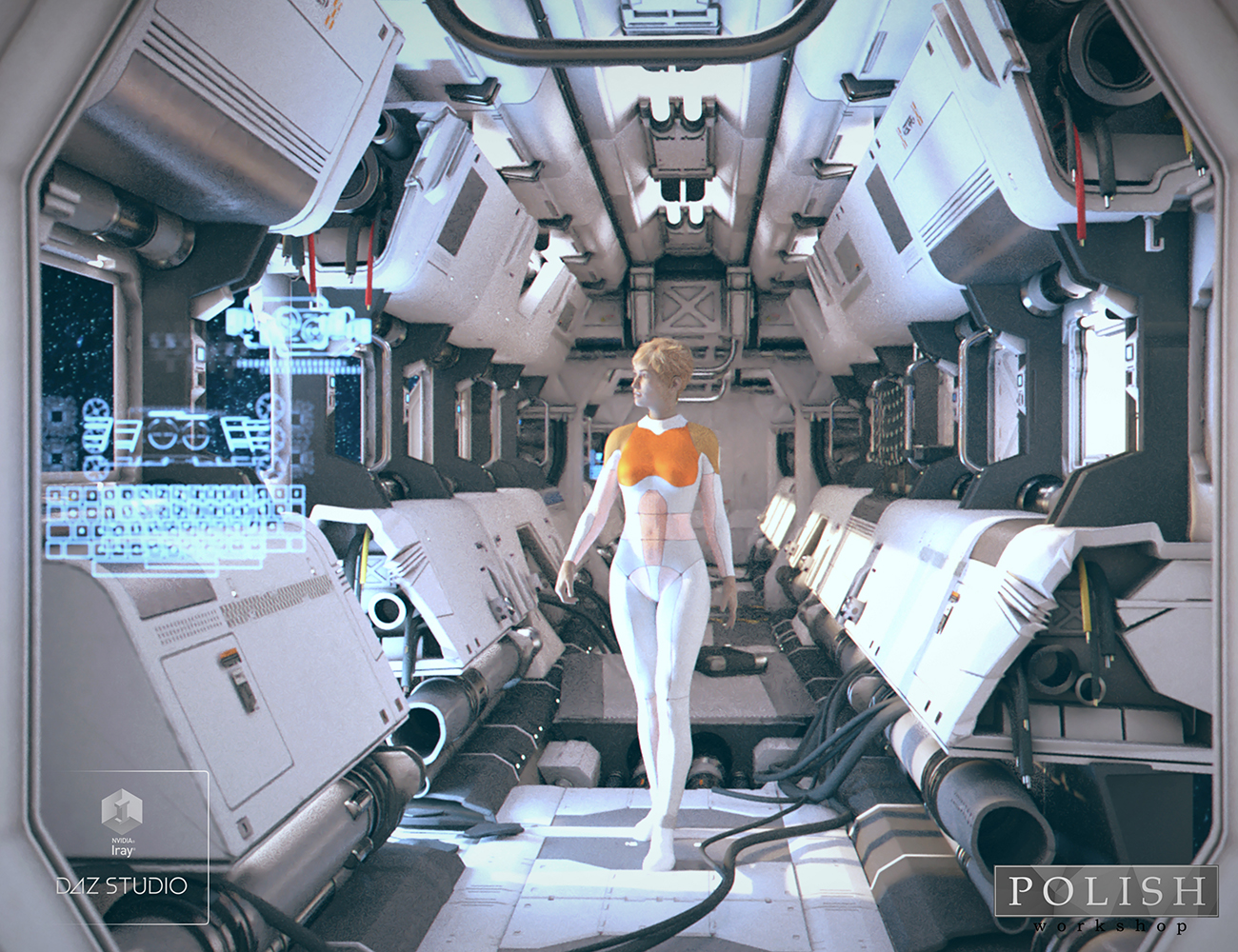 Sci-fi Corridor Modular Kit by: Polish, 3D Models by Daz 3D