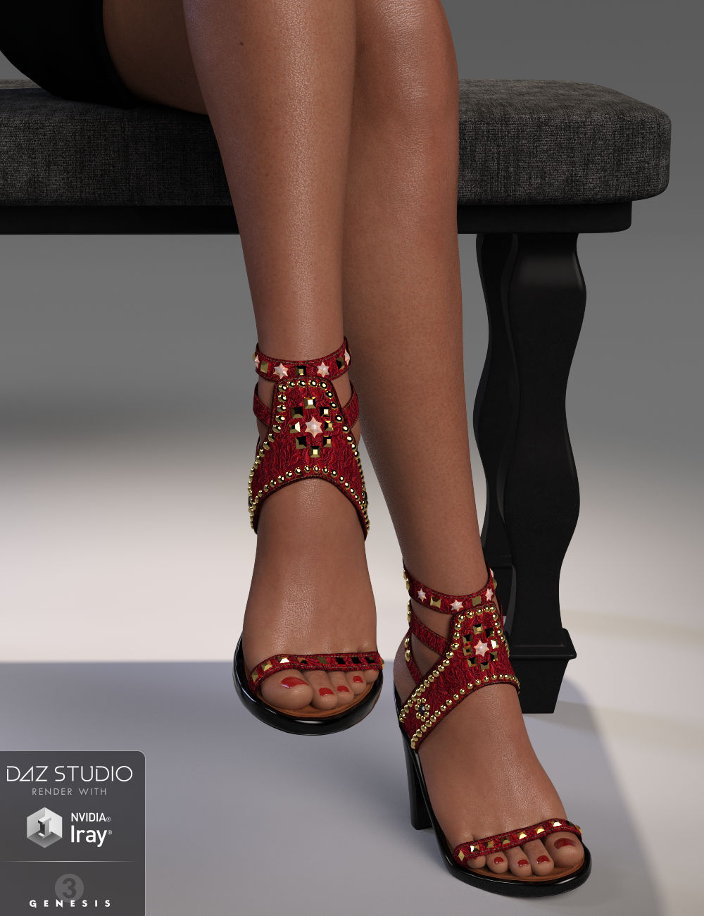 Studded Sandals for Genesis 3 Female(s) Studded Sandals for Genesis 3 Female(s) by: WildDesigns3DSublimeProductions, 3D Models by Daz 3D