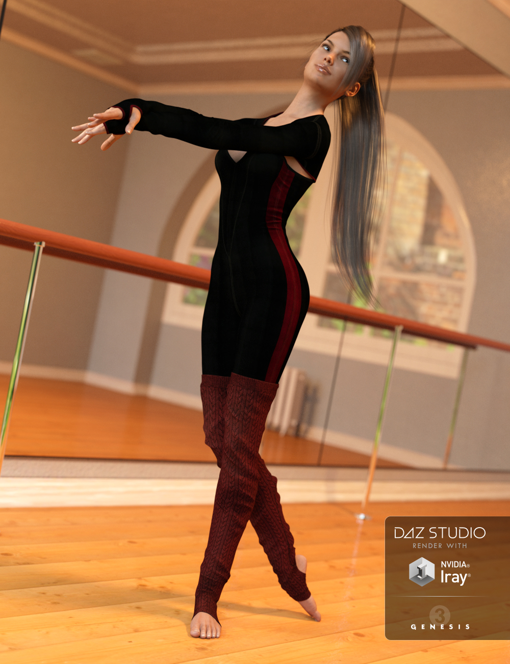 Aerial Dancer Outfit for Genesis 3 Female(s) by: NikisatezArien, 3D Models by Daz 3D