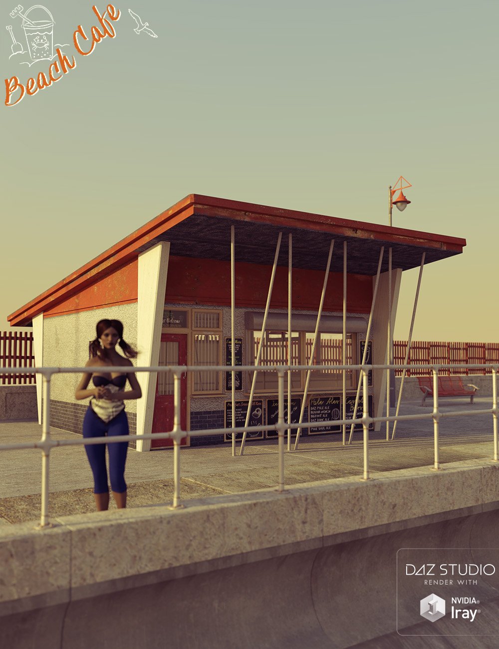 Beach Cafe Construction Kit by: David BrinnenForbiddenWhispers, 3D Models by Daz 3D