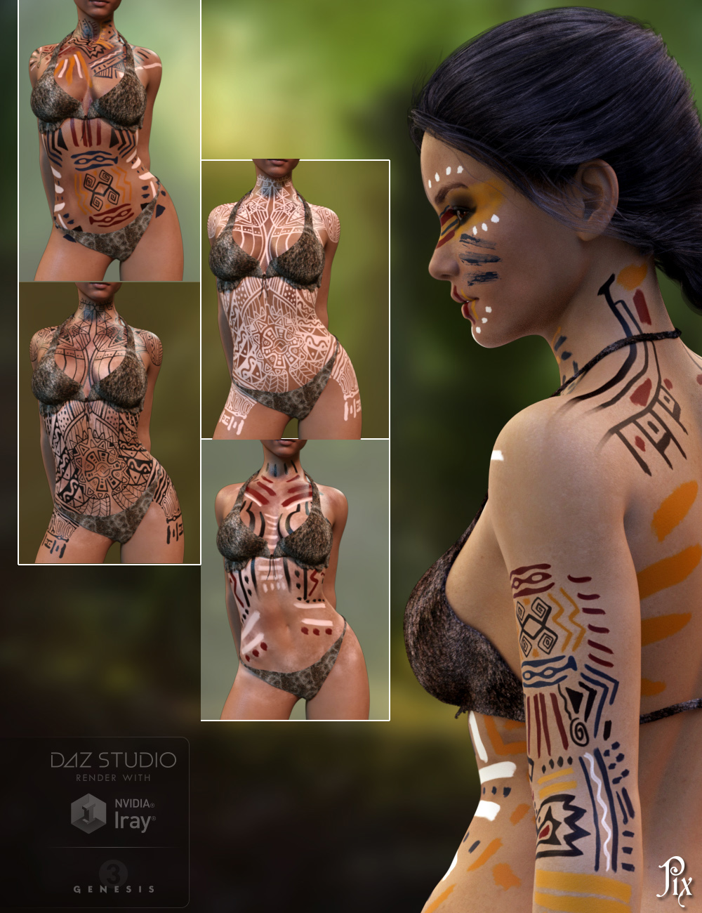 Pix Ageera for Genesis 3 Female by: Pixeluna, 3D Models by Daz 3D