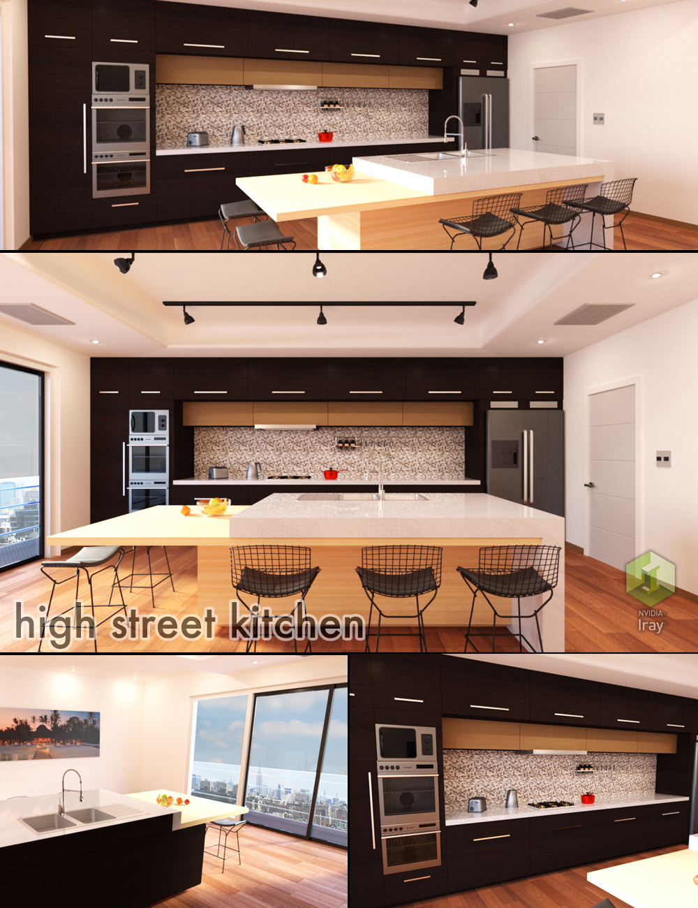 High Street Kitchen by: Tesla3dCorp, 3D Models by Daz 3D