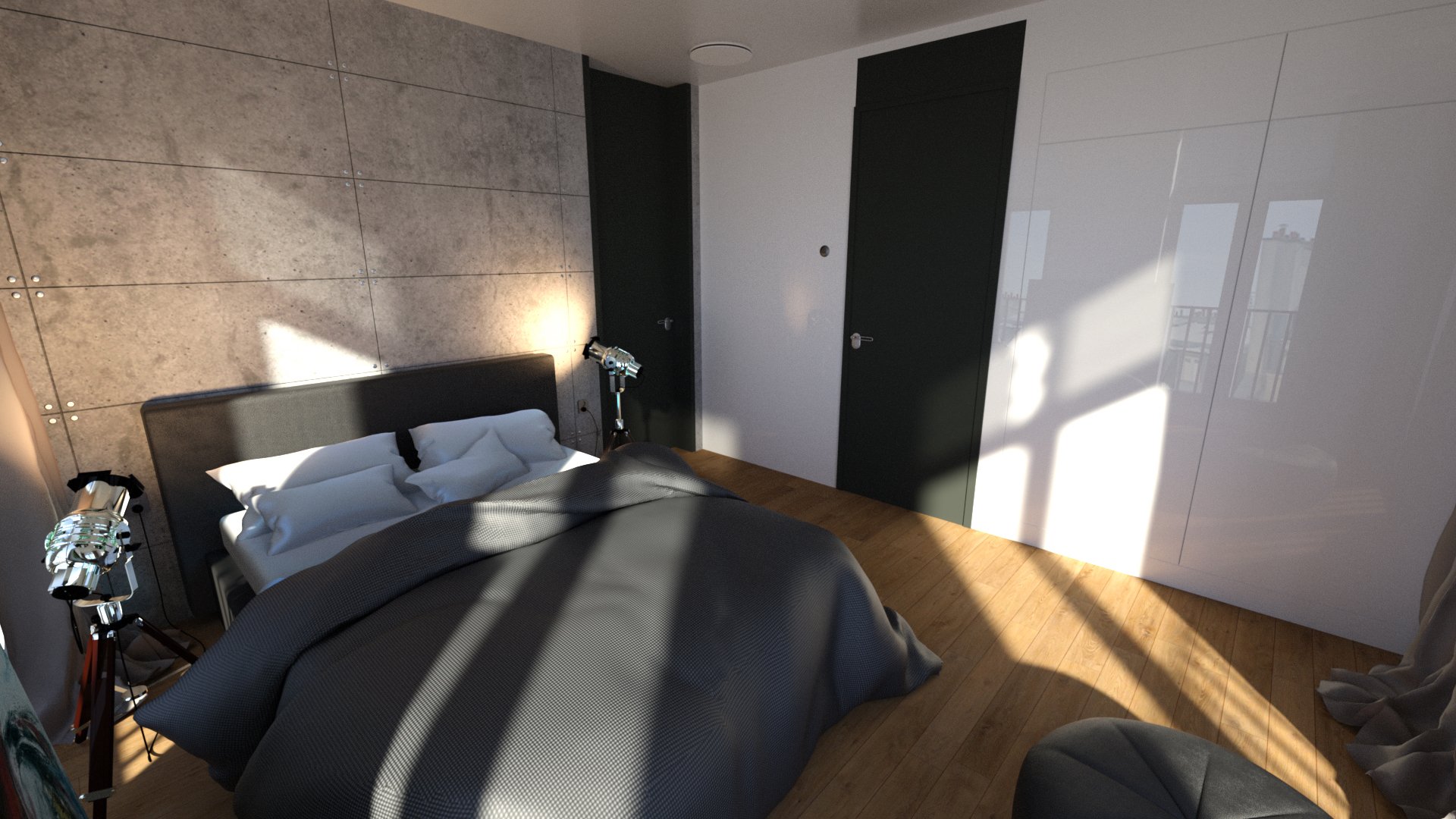 Bachelor's Bedroom by: Digitallab3D, 3D Models by Daz 3D