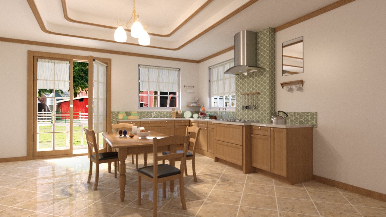 Tesla Rural Kitchen Tesla Rural Kitchen by: Tesla3dCorp, 3D Models by Daz 3D