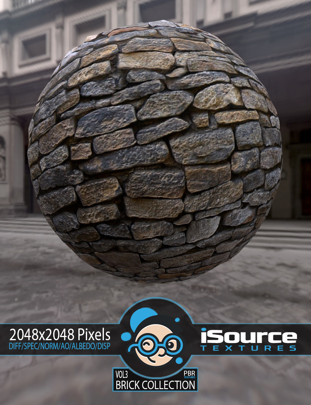 Brick Collection Merchant Resource - Vol3 (PBR Textures) by: iSourceTextures, 3D Models by Daz 3D
