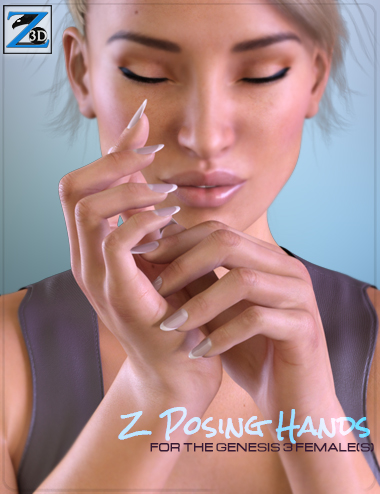 Z Posing Hands for the Genesis 3 Female(s) by: Zeddicuss, 3D Models by Daz 3D