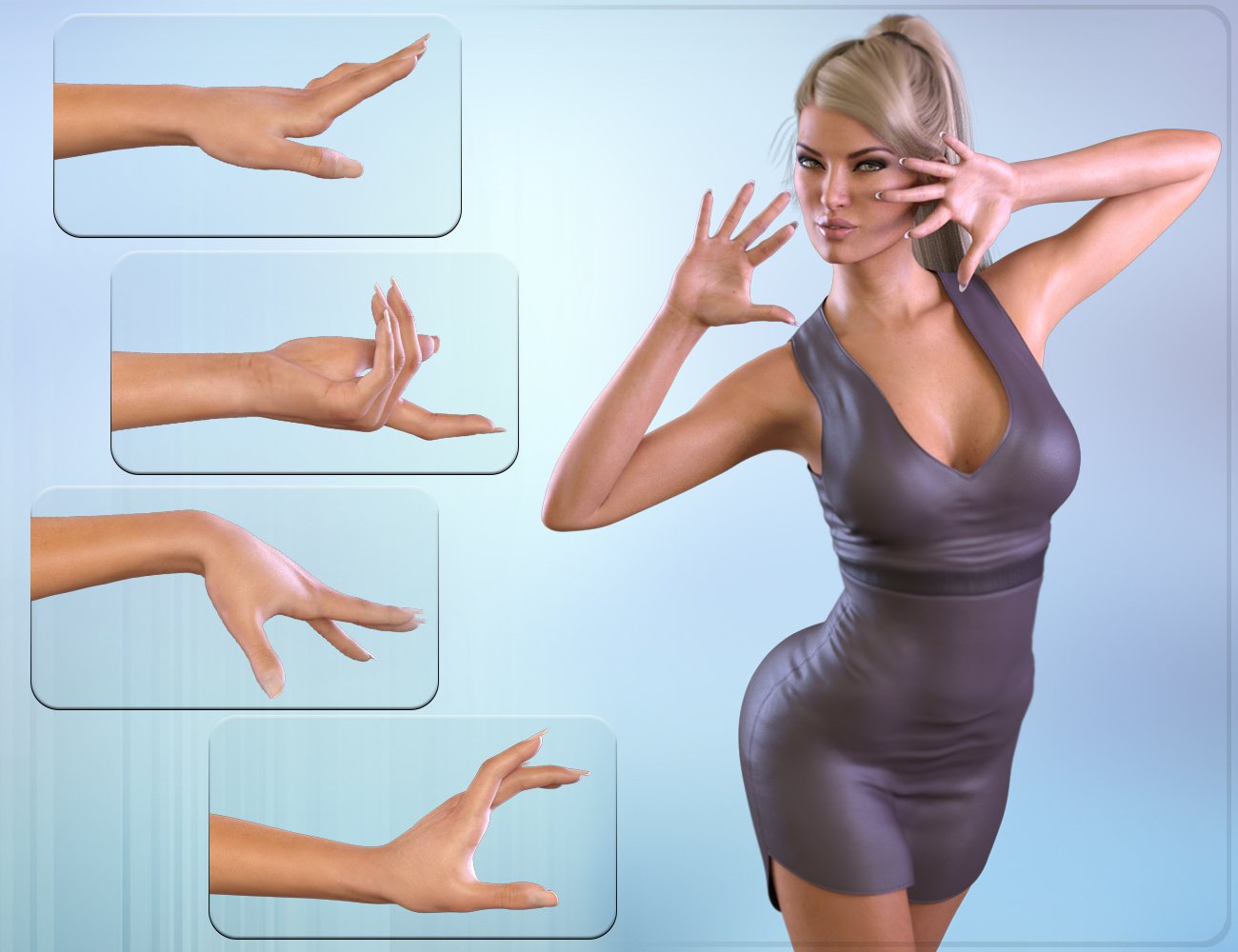 Z Posing Hands for the Genesis 3 Female(s) Z Posing Hands for the Genesis 3 Female(s) by: Zeddicuss, 3D Models by Daz 3D