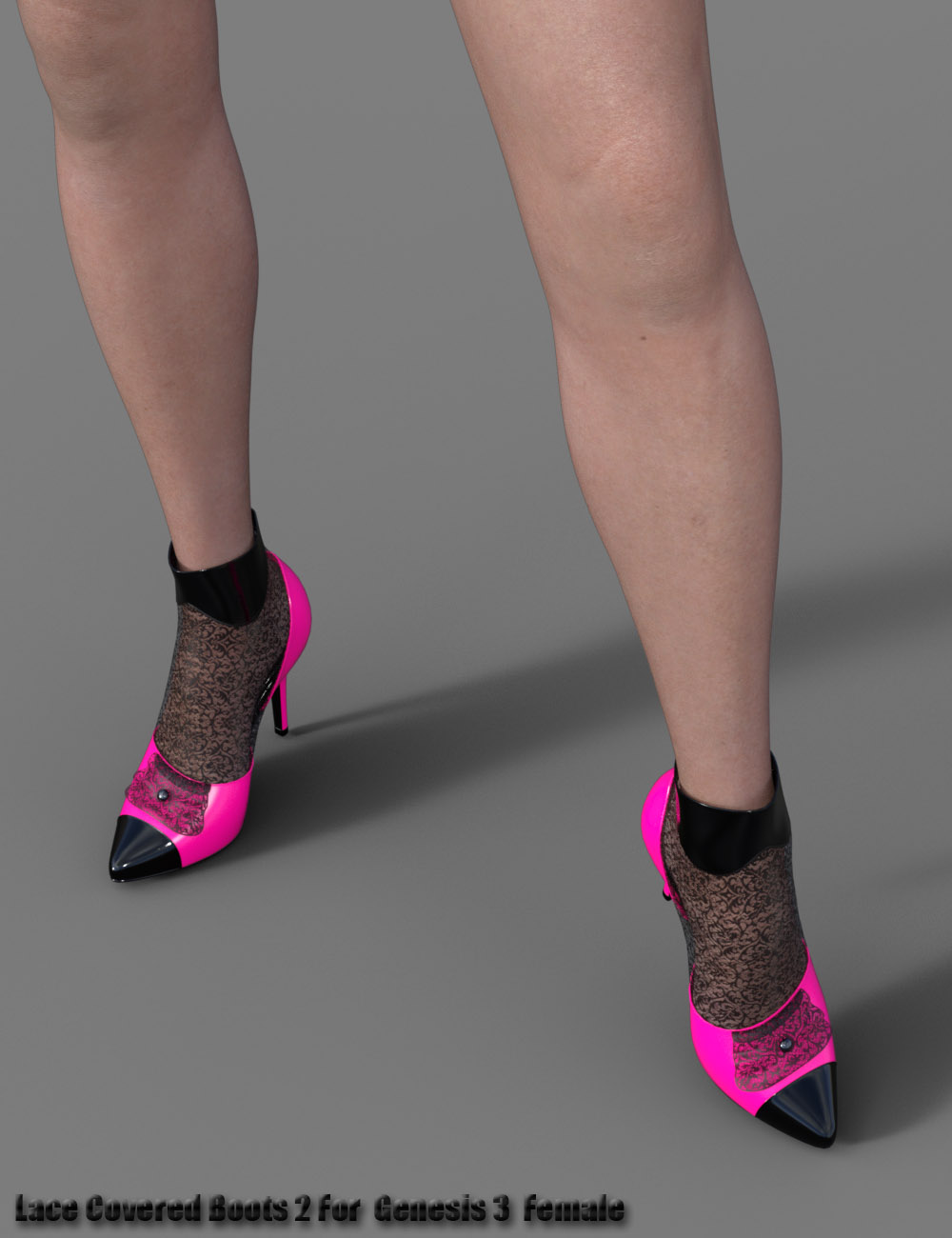 Lace Covered Boots 2 for Genesis 3 Female(s) by: dx30, 3D Models by Daz 3D