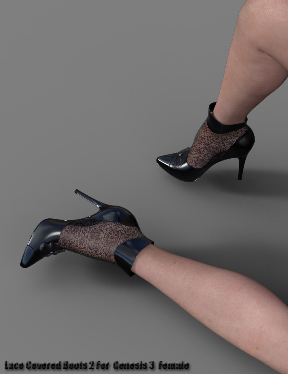 Lace Covered Boots 2 for Genesis 3 Female(s) by: dx30, 3D Models by Daz 3D