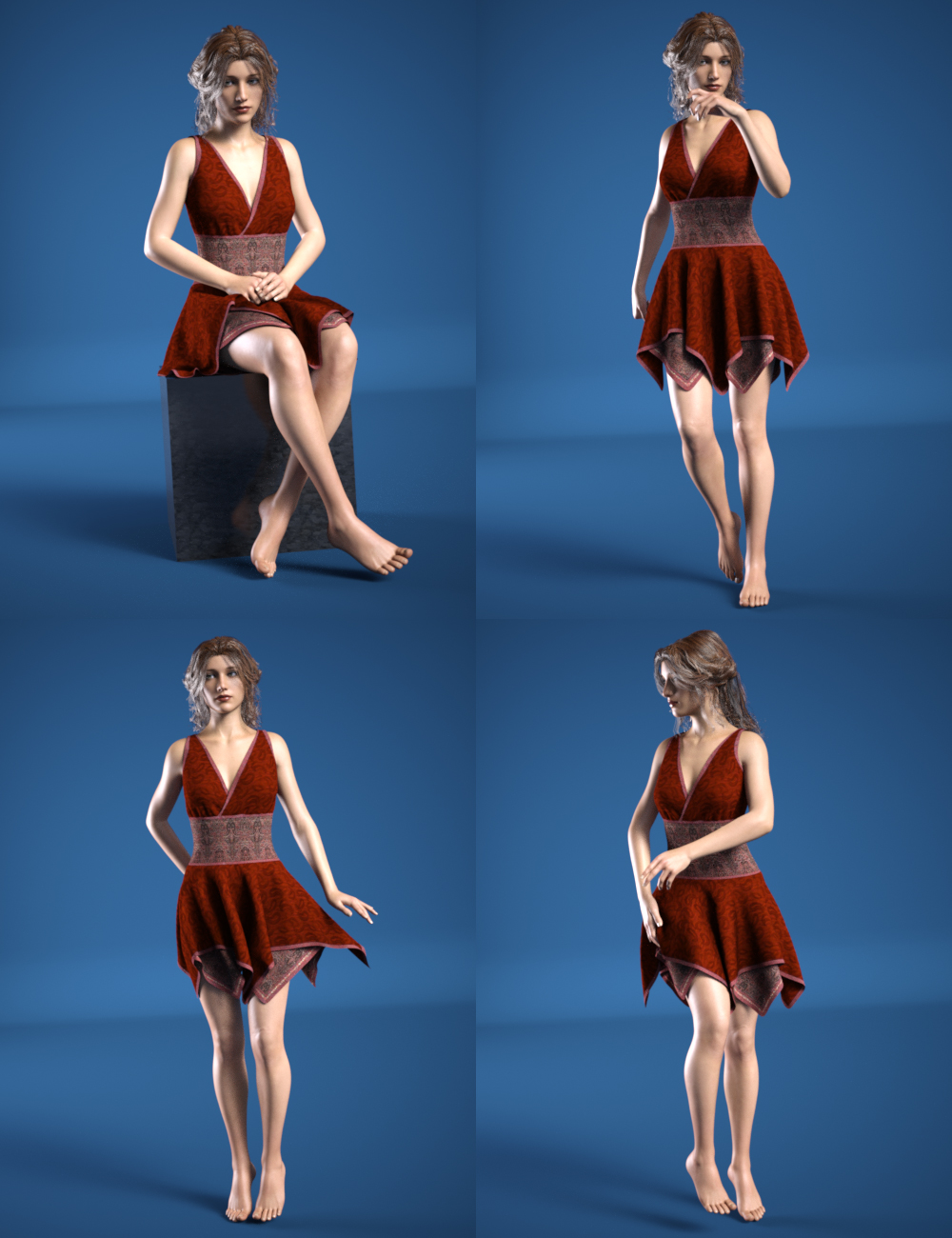 Hinata Dress Morphs by: Aave Nainen, 3D Models by Daz 3D