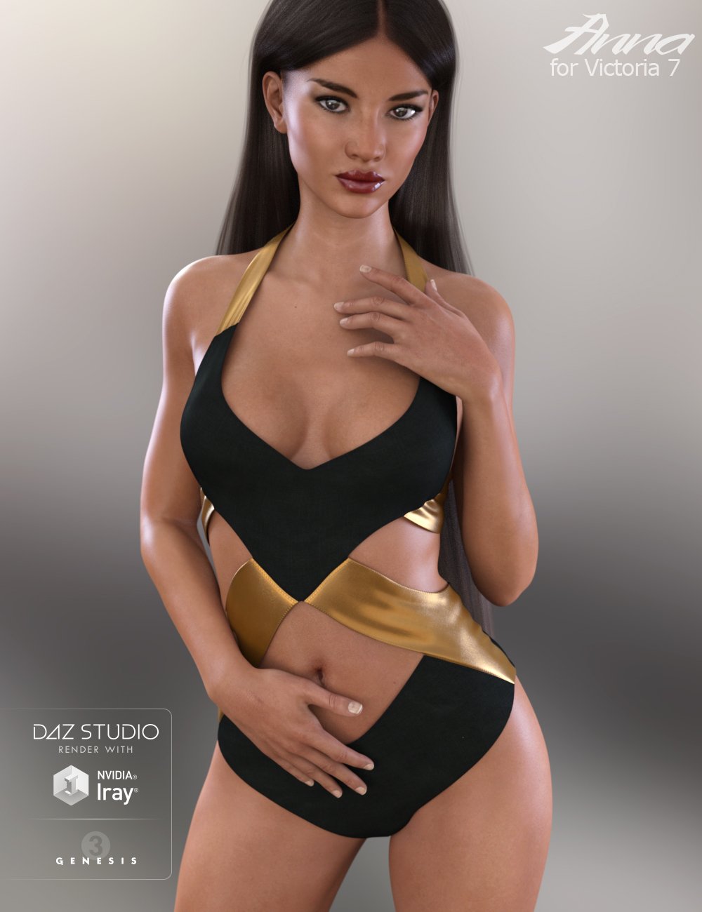 Anna HD for Victoria 7 by: Raiya, 3D Models by Daz 3D