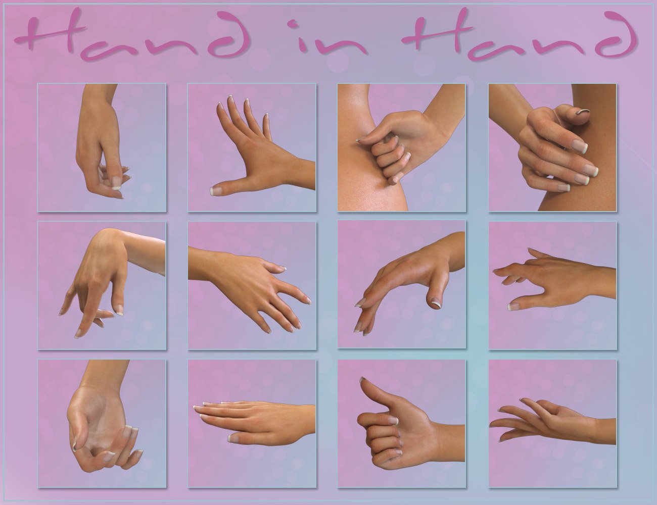 Hand in Hand Poses for Genesis 3 Female(s) Hand in Hand Poses for Genesis 3 Female(s) by: ilona, 3D Models by Daz 3D