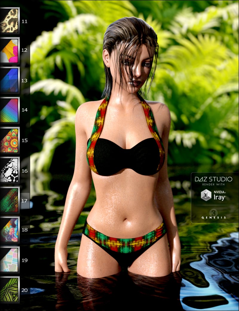 SwimWear 2 for Genesis 3 Female(s) by: MindVision G.D.S., 3D Models by Daz 3D