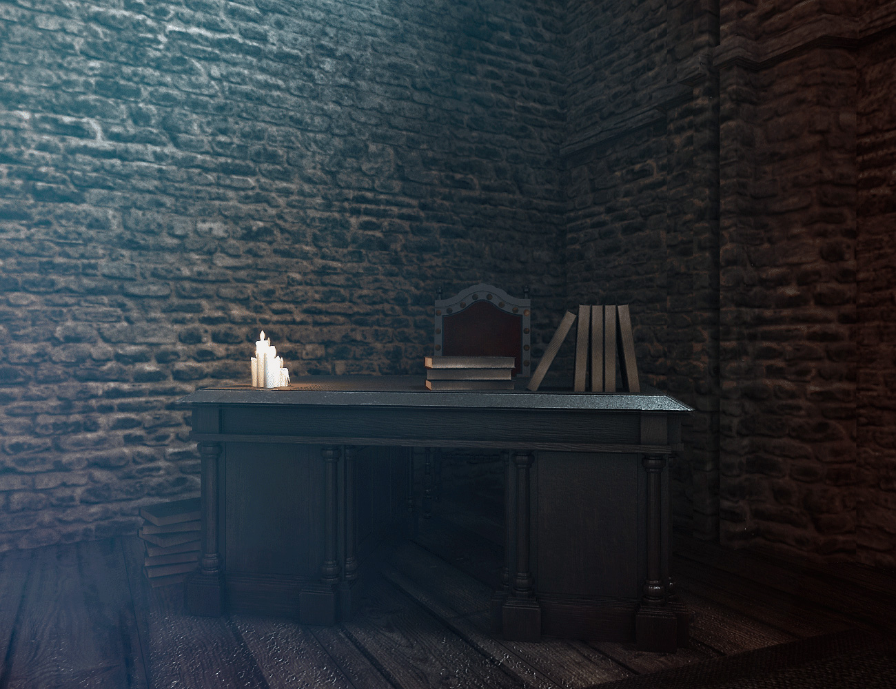 BB3D Environments: Medieval Study by: , 3D Models by Daz 3D