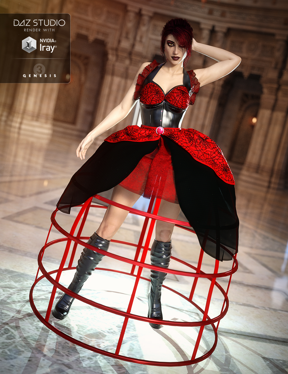 Caged Belle Outfit Textures by: ShanasSoulmate, 3D Models by Daz 3D
