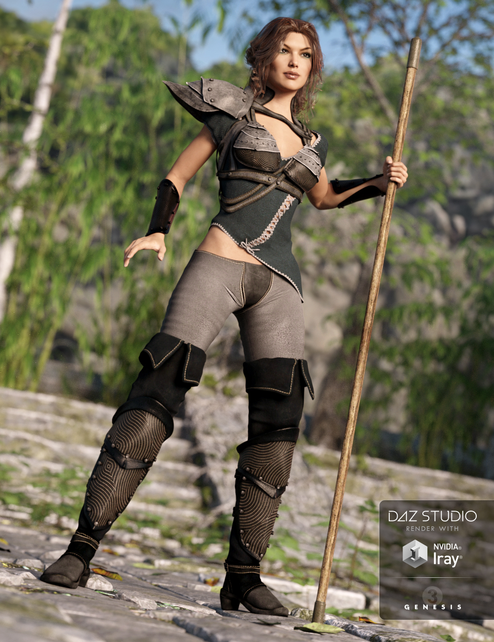 Land Walker Outfit for Genesis 3 Female(s) by: Barbara BrundonSarsa, 3D Models by Daz 3D