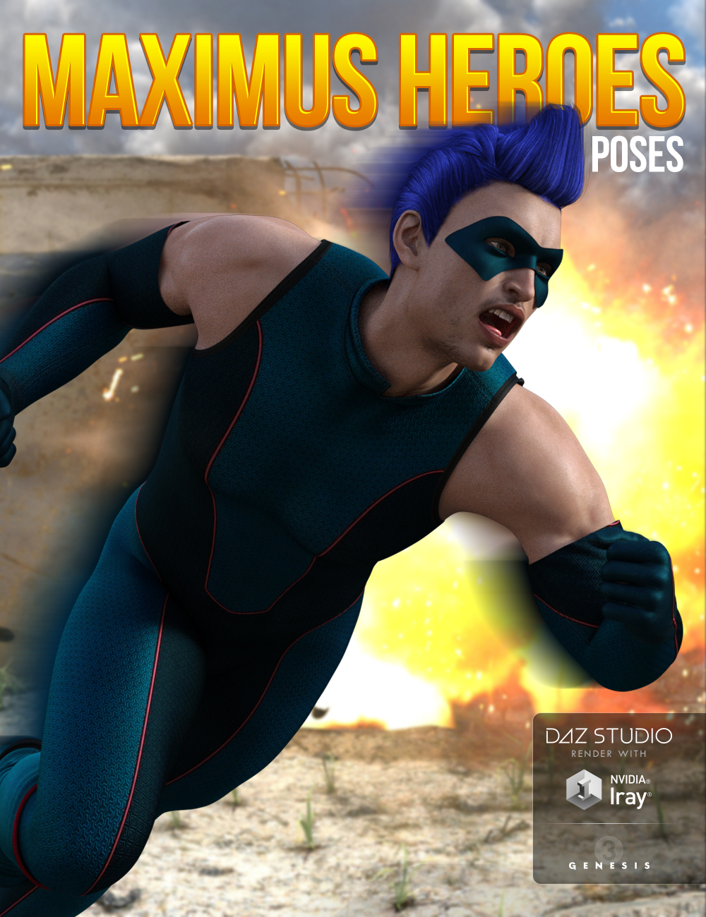 Maximus Heroes for Genesis 3 Male(s) by: Muscleman, 3D Models by Daz 3D