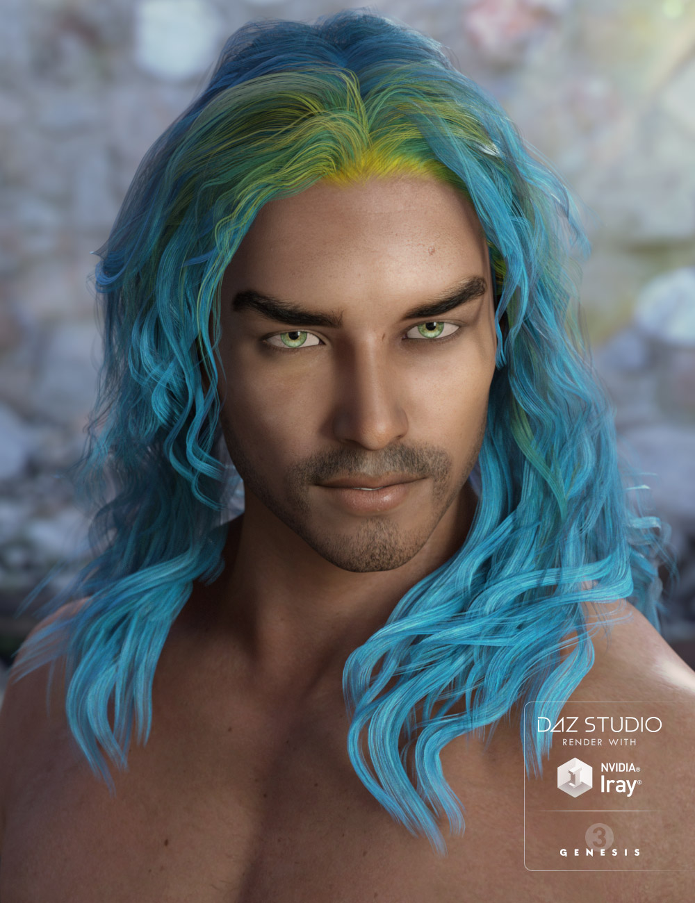 Ajax Hair for Genesis 3 Male(s) Daz 3D