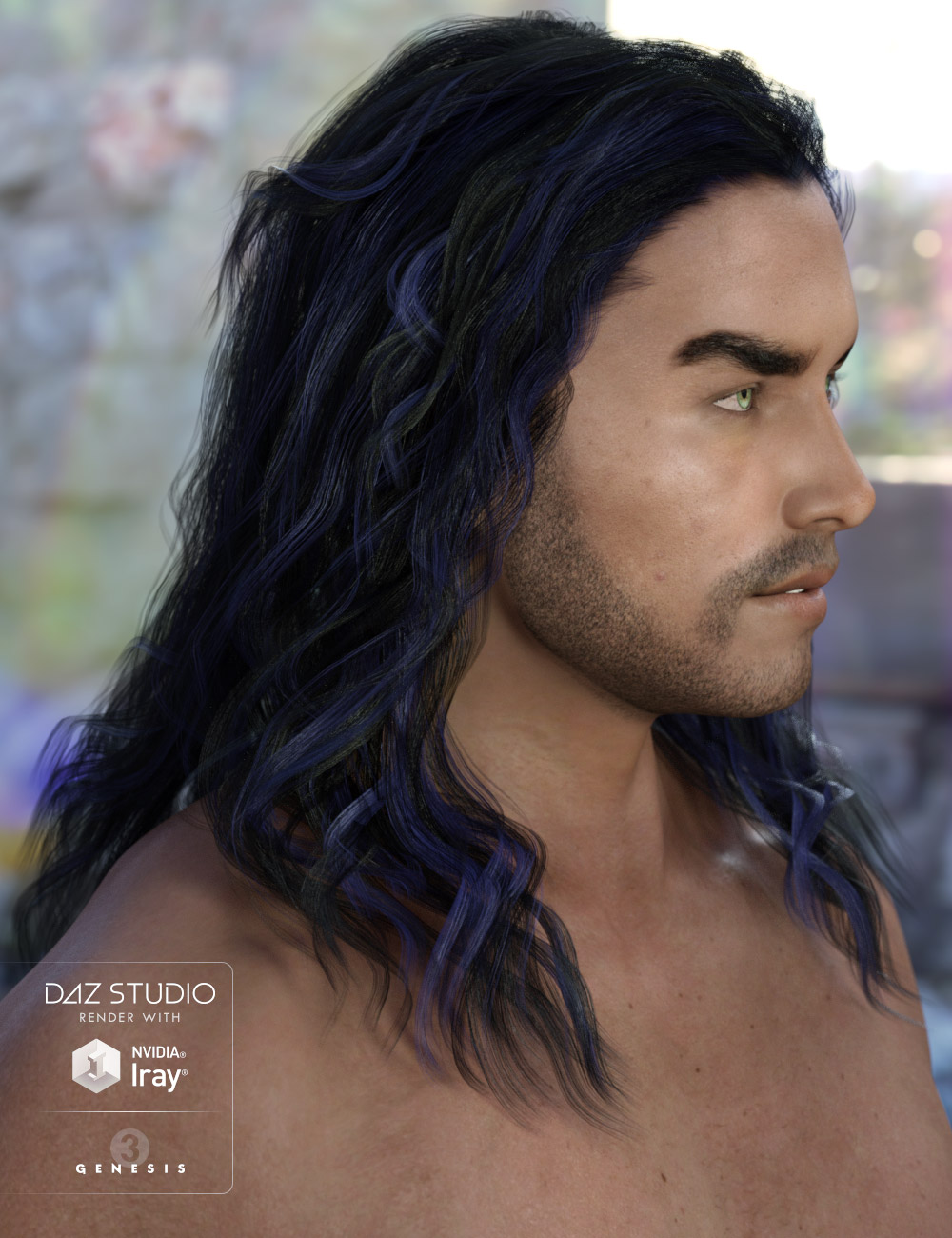 Ajax Hair for Genesis 3 Male(s) Daz 3D