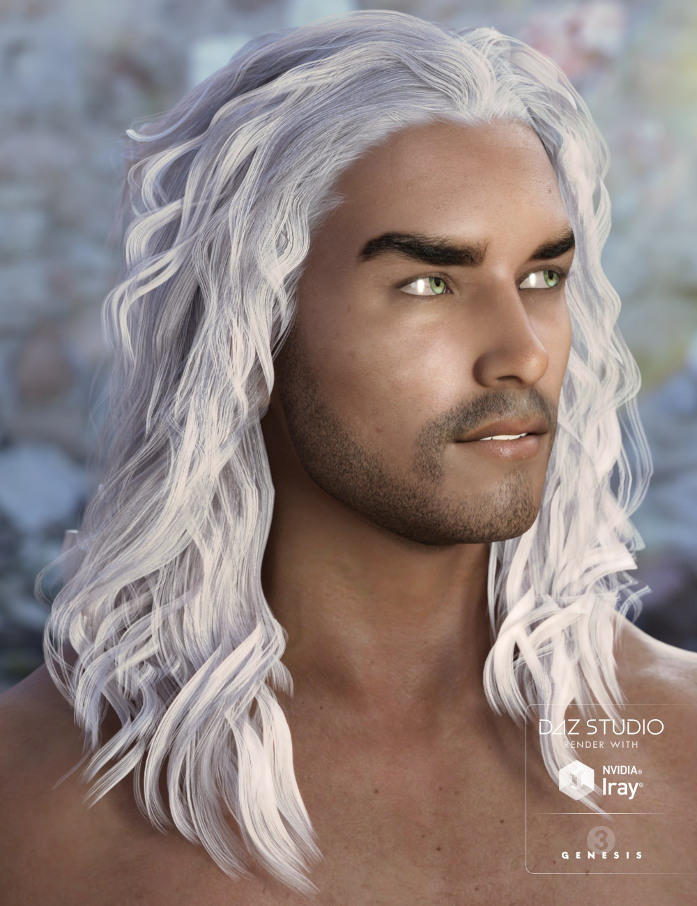 Ajax Hair for Genesis 3 Male(s) Daz 3D