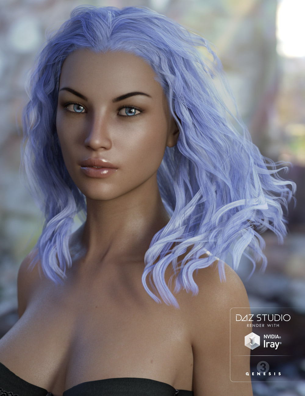 Ajax Hair for Genesis 3 Female(s) by: AprilYSH, 3D Models by Daz 3D