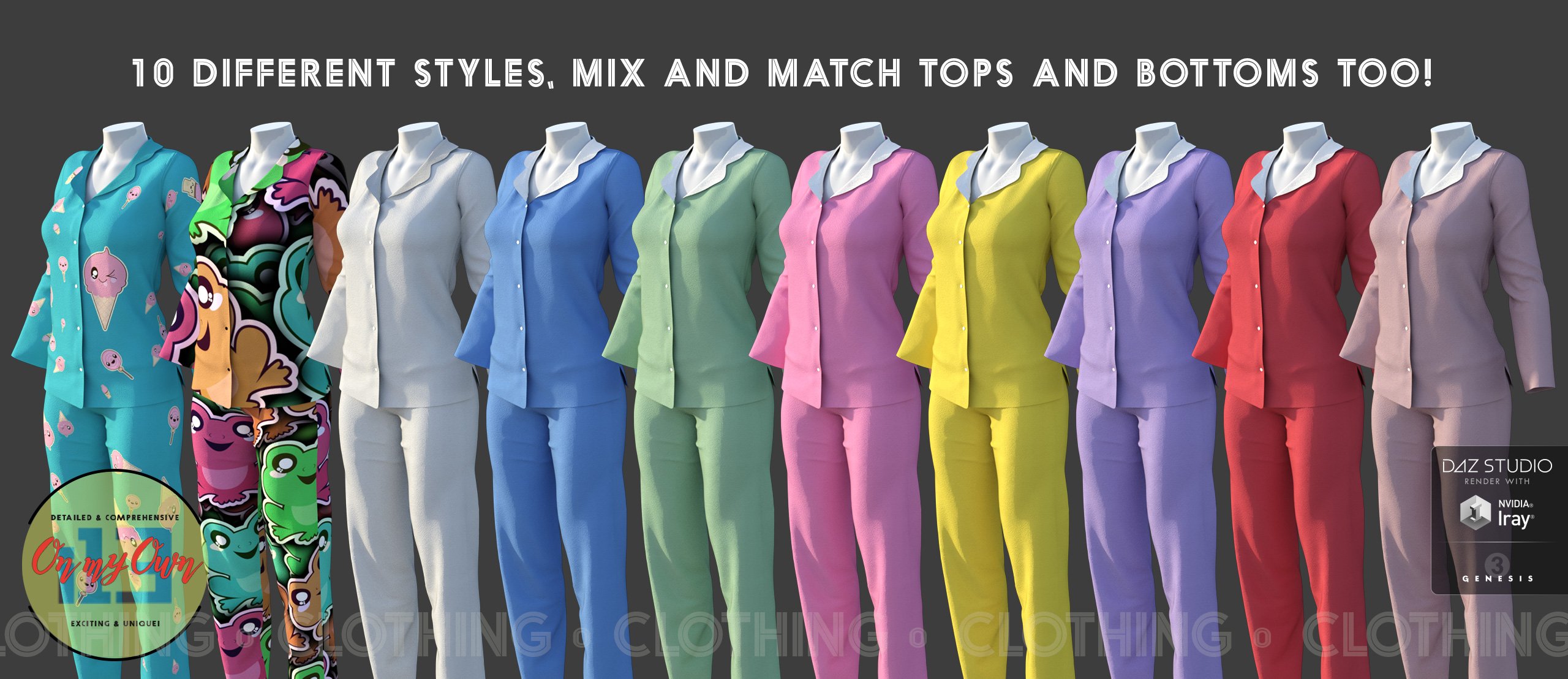 i13 On My Own Sleepwear for the Genesis 3 Female(s) i13 On My Own Sleepwear for the Genesis 3 Female(s) by: ironman13, 3D Models by Daz 3D