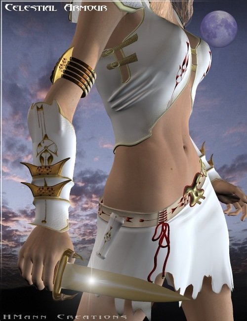 Amazonique Celestial Armour for V3 by: Magix 101, 3D Models by Daz 3D