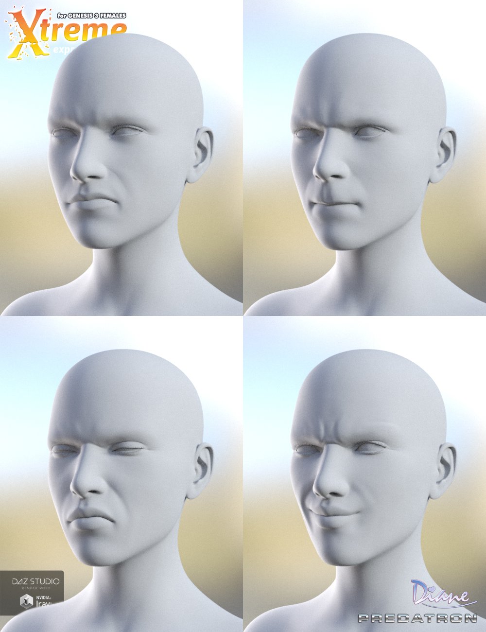 Xtreme Expressions HD for Genesis 3 Female(s) Xtreme Expressions HD for Genesis 3 Female(s) by: DianePredatron, 3D Models by Daz 3D