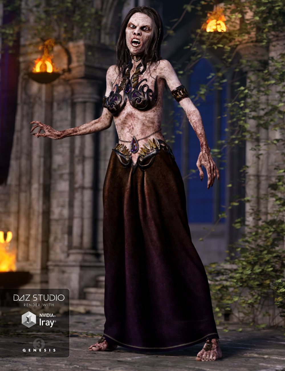 Vampire Queen Outfit for Genesis 3 Female(s)