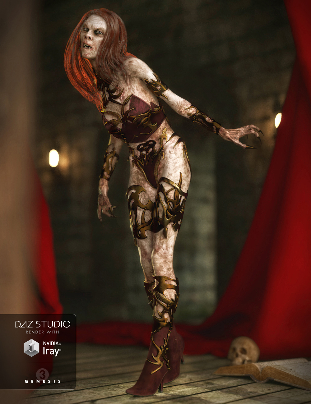 Wicked Guardian Outfit for Genesis 3 Female(s) by: Anna BenjaminNikisatez, 3D Models by Daz 3D