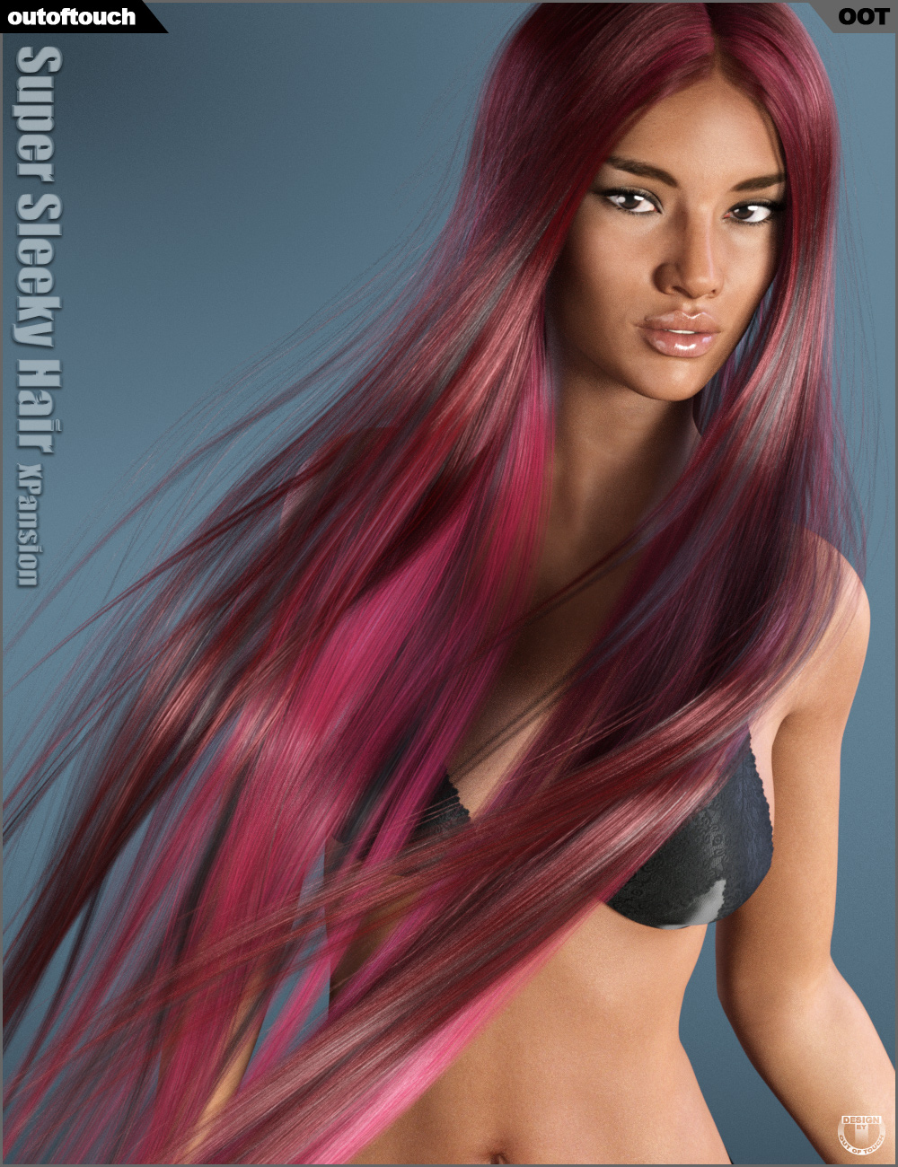 Super Sleeky Hair and OOT Hairblending 2.0 Texture XPansion by: outoftouch, 3D Models by Daz 3D