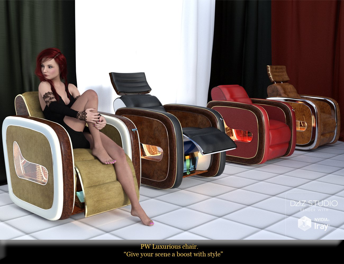 Luxurious Chair and Sofa Luxurious Chair and Sofa by: PW Productions, 3D Models by Daz 3D