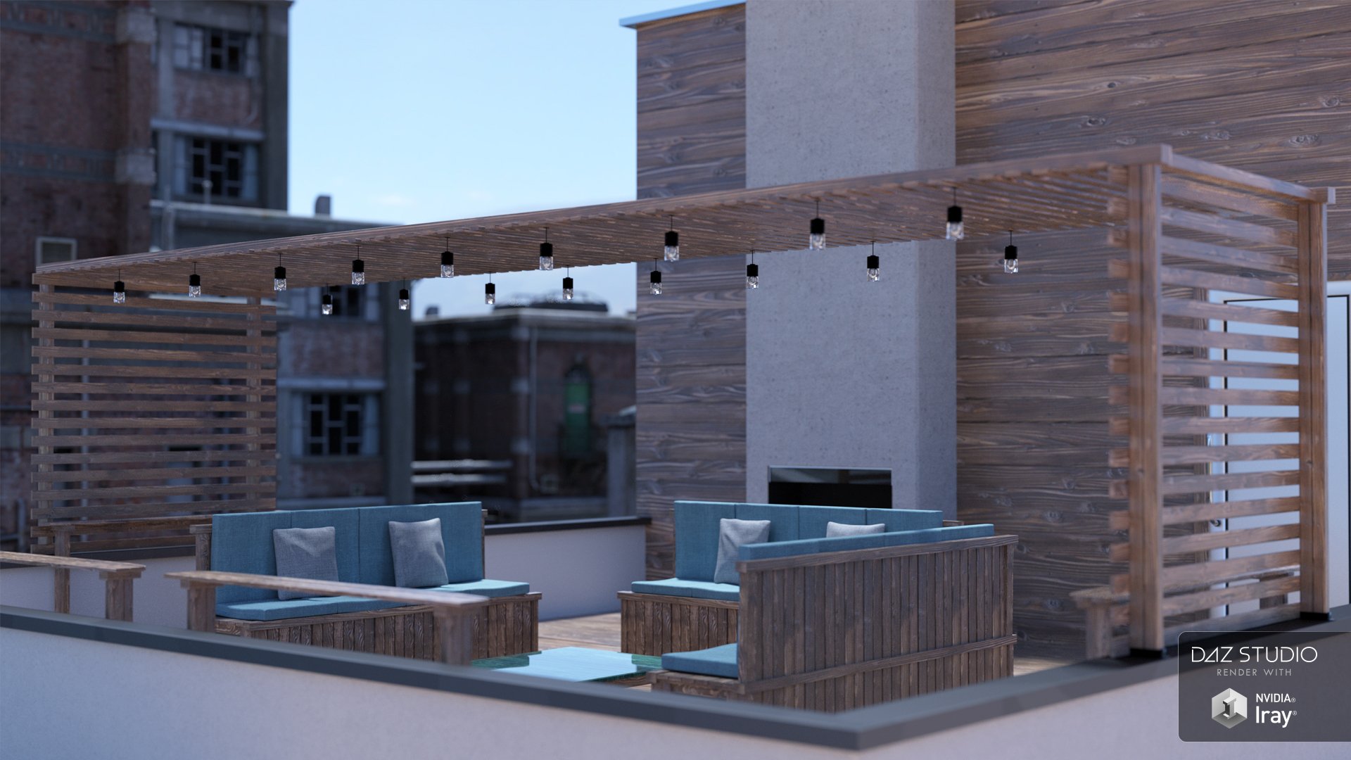 Rooftop Terrace Lounge by: Moonscape Graphics, 3D Models by Daz 3D