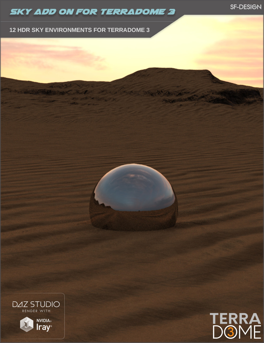 HDR Iray Sky Add On for TerraDome 3 by: SF-Design, 3D Models by Daz 3D