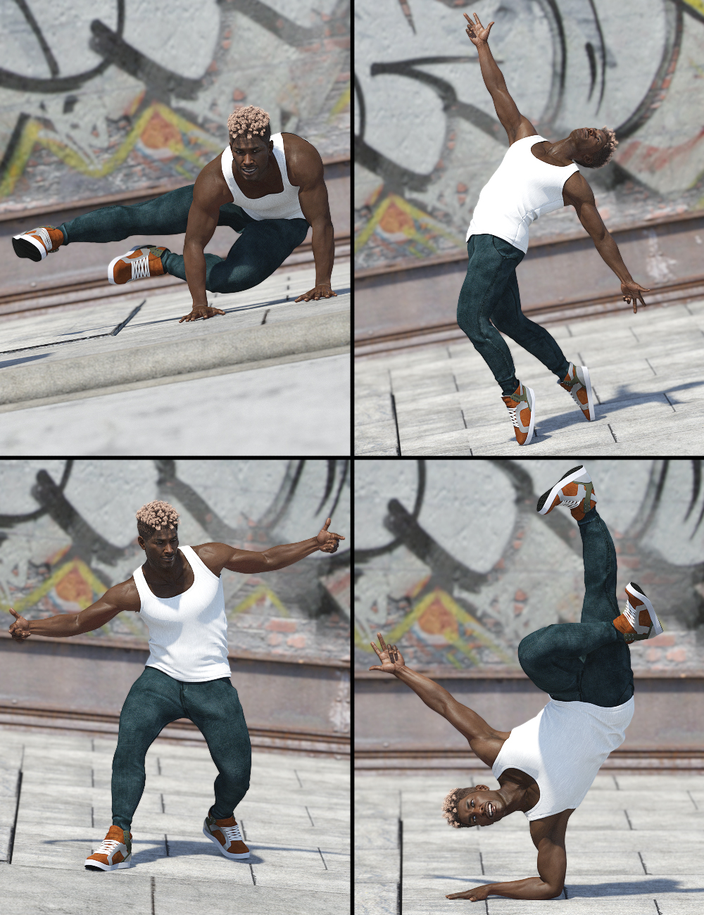 Capsces Hip Hop Poses and Expressions for Genesis 3 Male(s)