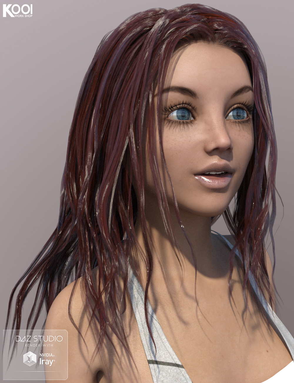 Rebecca Hair for Genesis 3 Female(s) by: Kool, 3D Models by Daz 3D