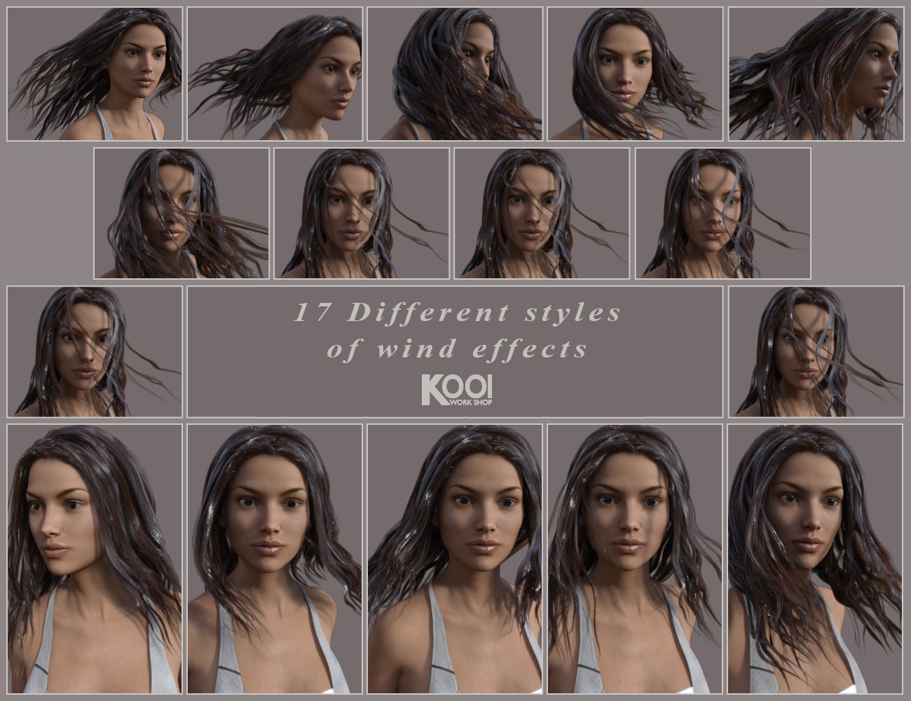 Rebecca Hair for Genesis 3 Female(s) by: Kool, 3D Models by Daz 3D