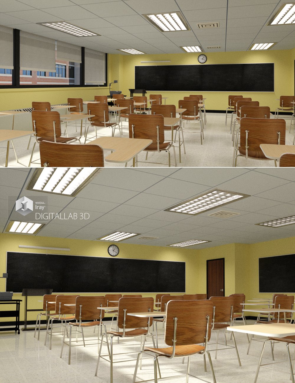 Digitallab3D Classroom by: Digitallab3D, 3D Models by Daz 3D