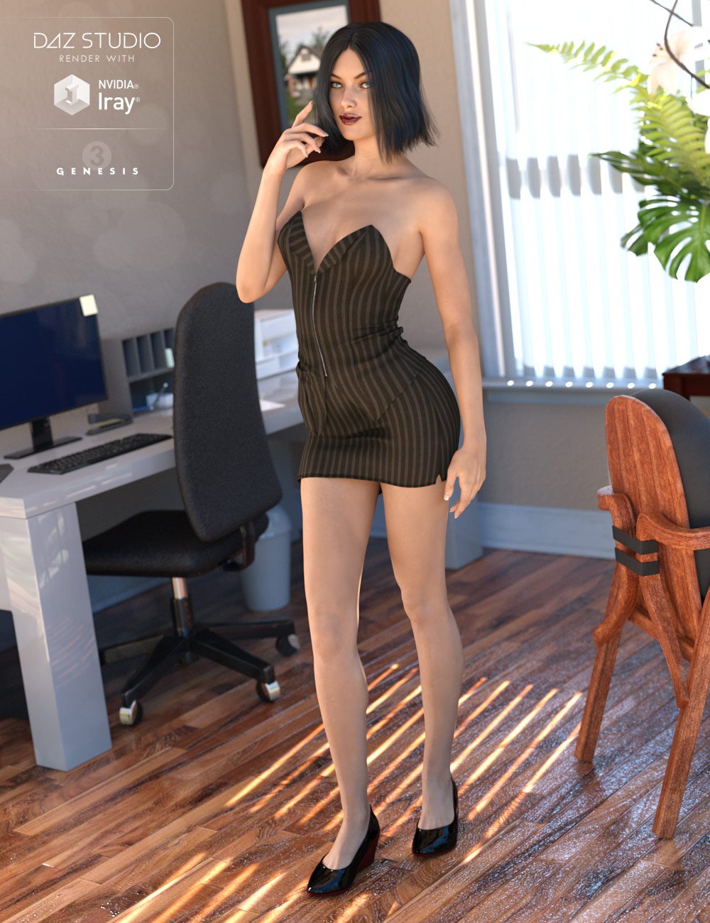 Lex Outfit for Genesis 3 Female(s) by: 4blueyes, 3D Models by Daz 3D