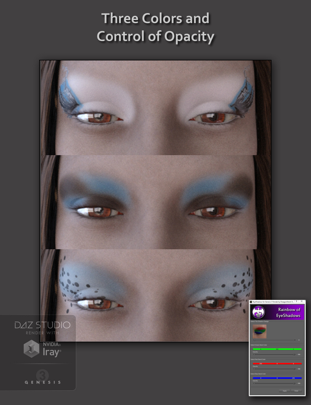 Instant Makeup for Genesis 3 Female by: DraagonStorm, 3D Models by Daz 3D