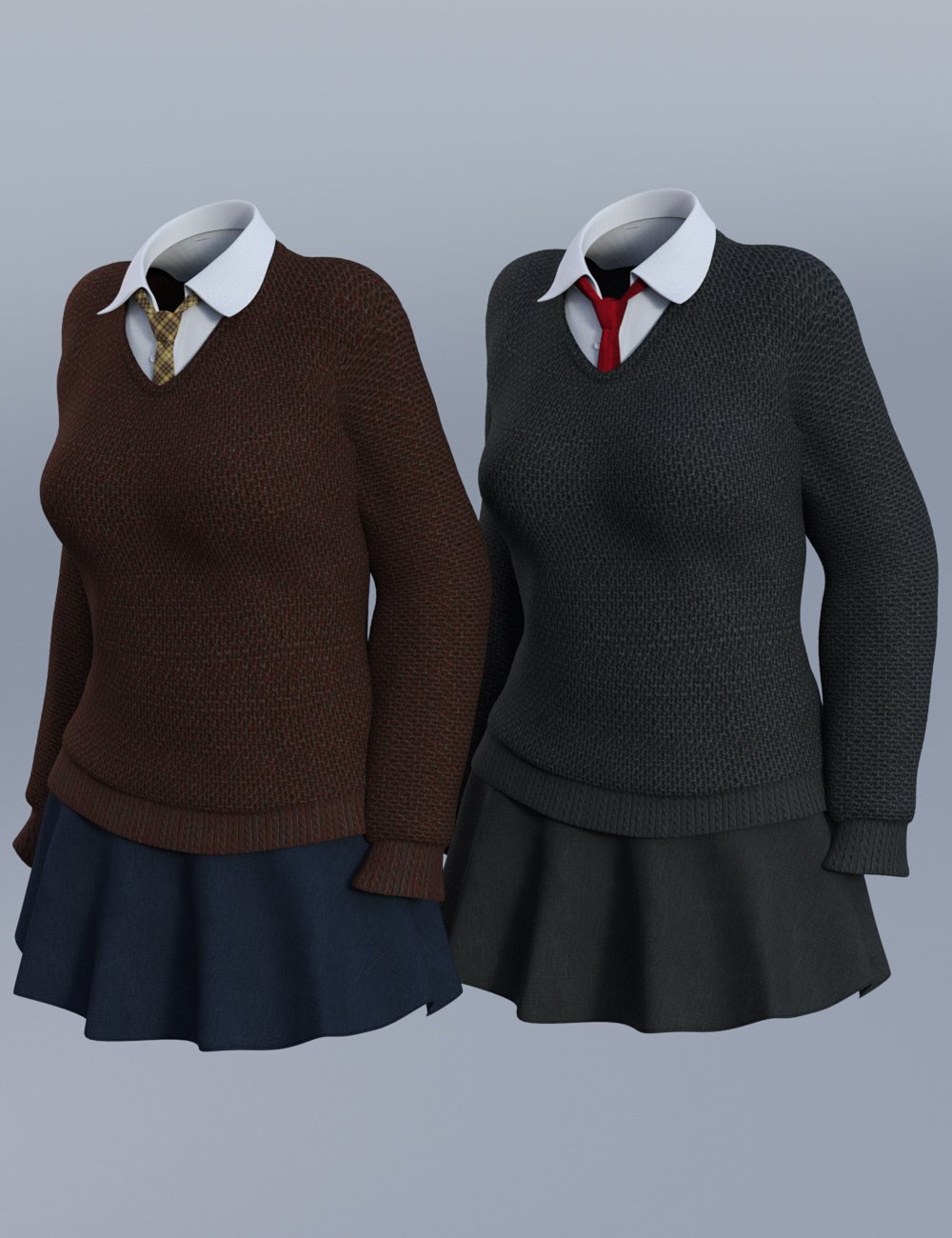 New Semester Outfit for Genesis 3 Female(s) by: tentman, 3D Models by Daz 3D