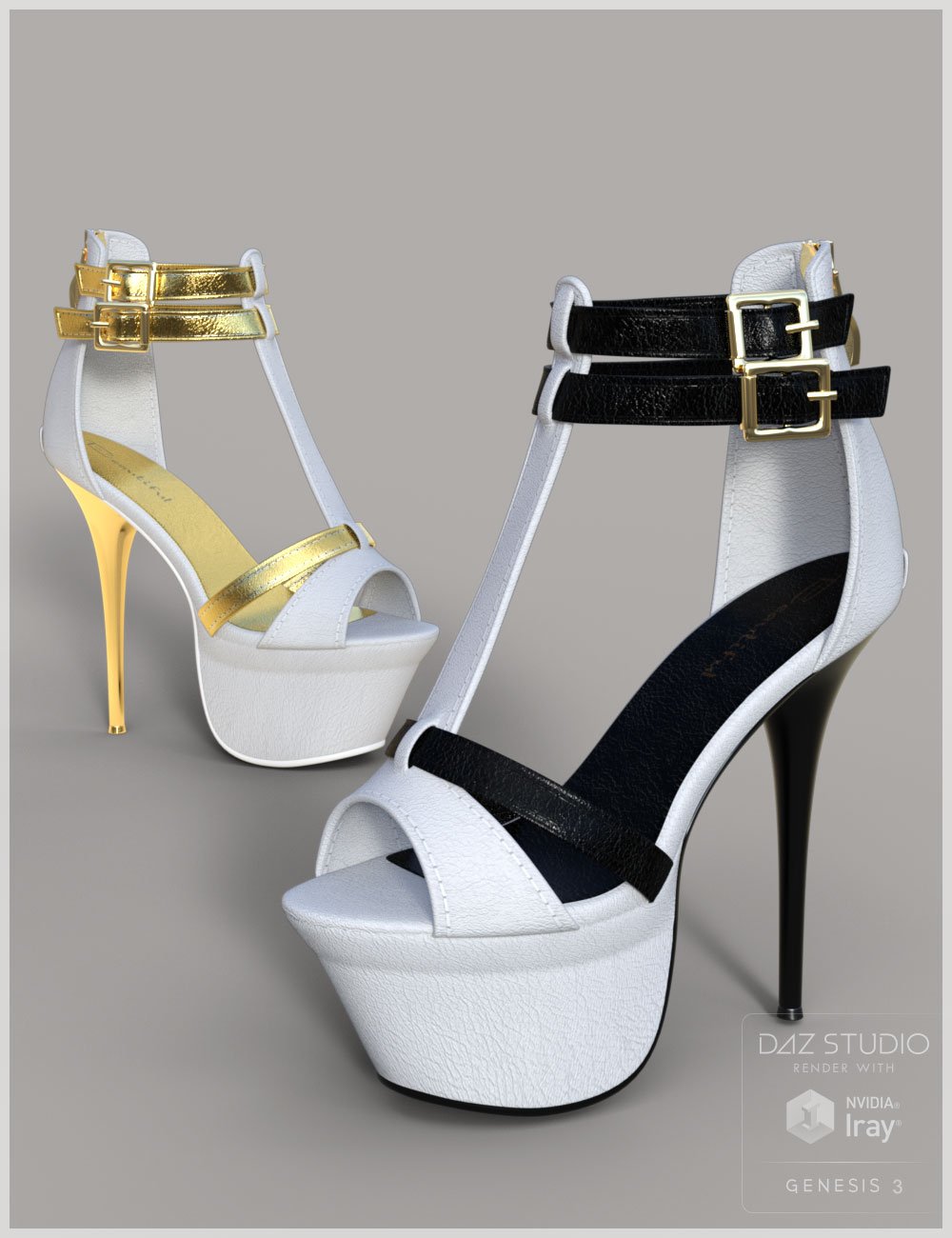 Cool Heels for Genesis 3 Female(s) by: Cute3D, 3D Models by Daz 3D
