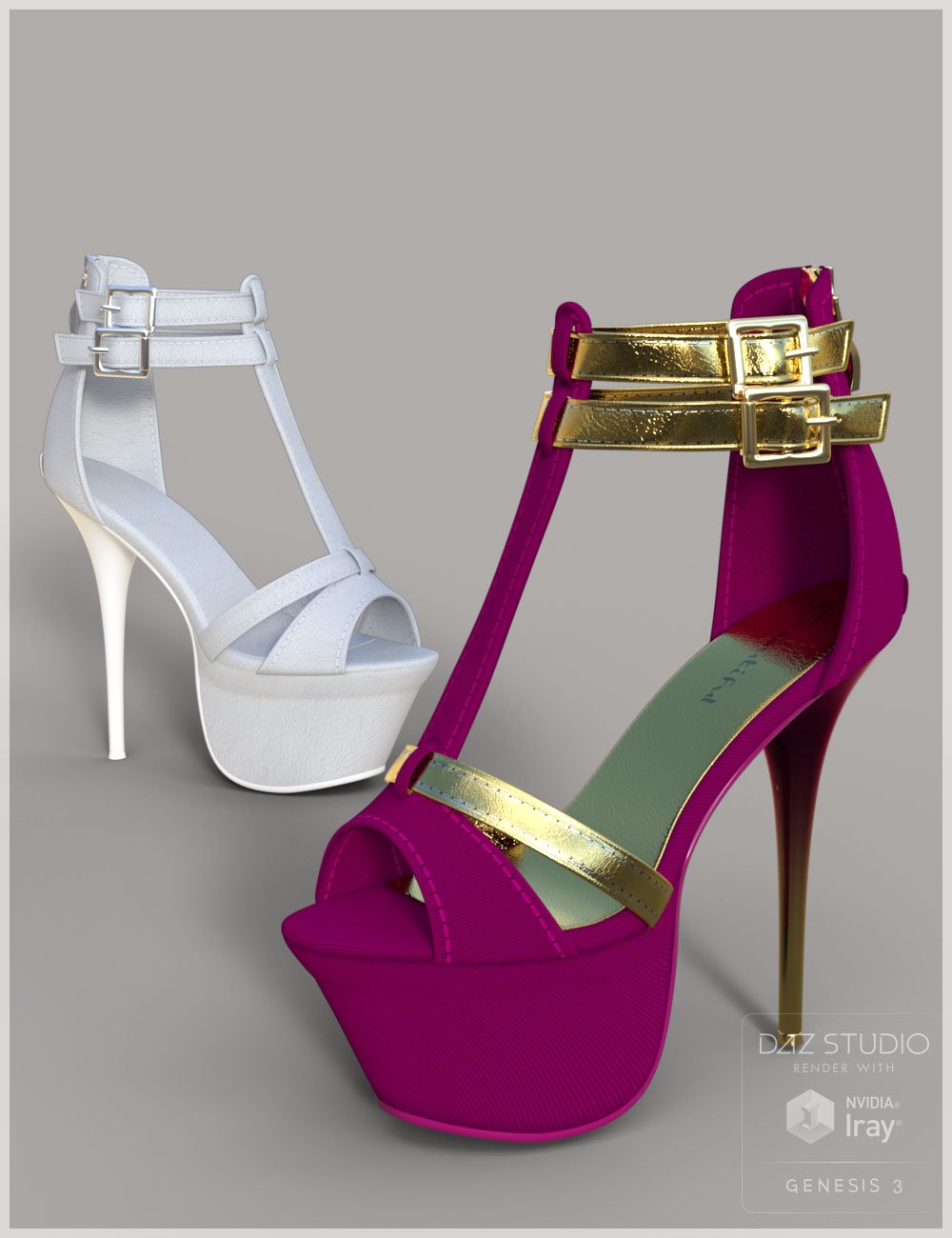 Cool Heels for Genesis 3 Female(s) by: Cute3D, 3D Models by Daz 3D