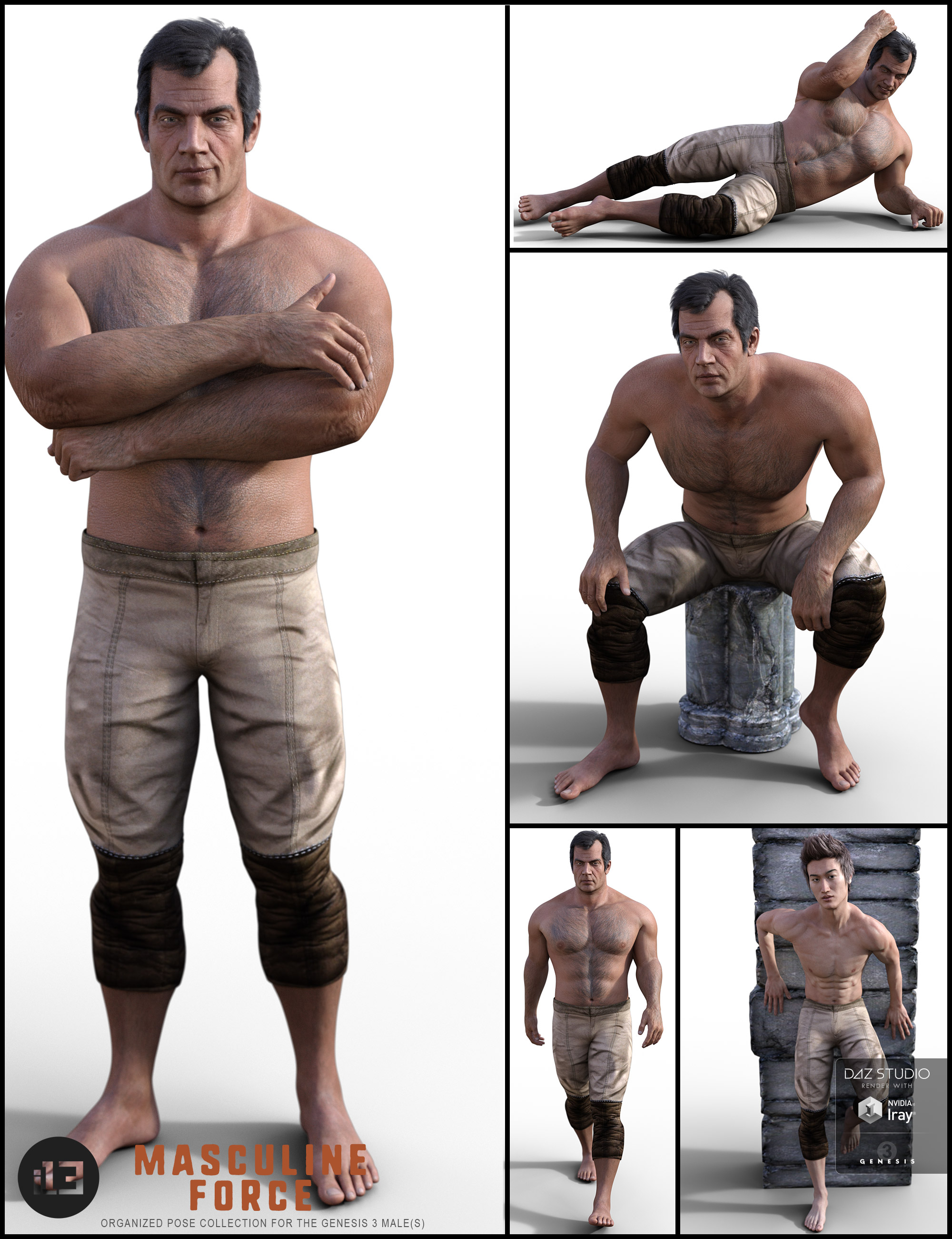 i13 Masculine Force for the Genesis 3 Male(s) by: ironman13, 3D Models by Daz 3D