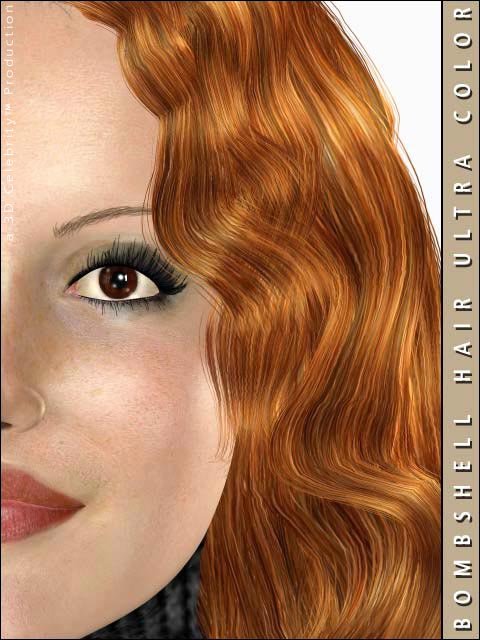 Bombshell Hair Ultra Color by: 3DCelebrity, 3D Models by Daz 3D
