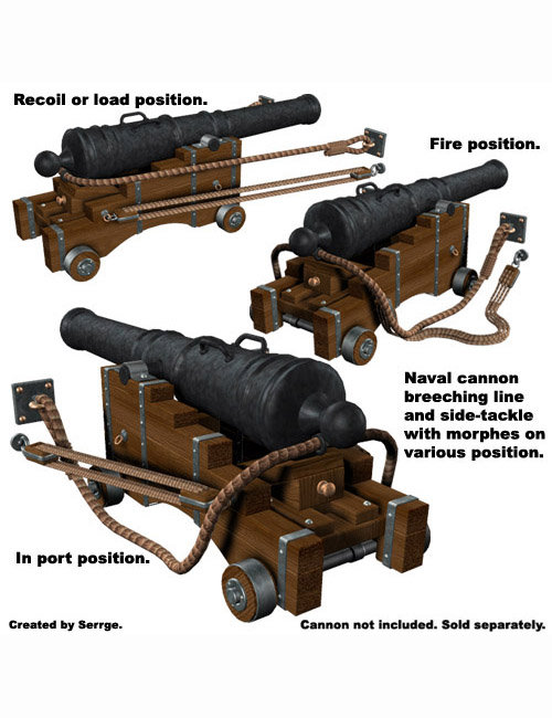 Cannon Accessory Pack by: , 3D Models by Daz 3D
