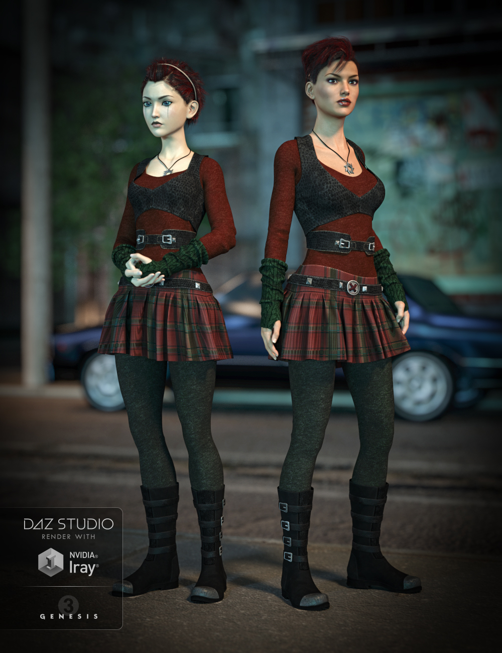 Gone Girl Outfit for Genesis 3 Female(s) by: NikisatezAnna Benjamin, 3D Models by Daz 3D
