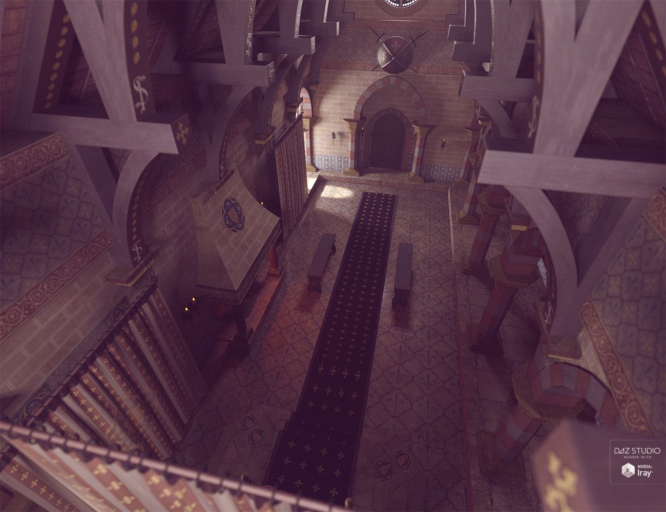 Medieval Throne Chamber by: ForbiddenWhispersDavid Brinnen, 3D Models by Daz 3D