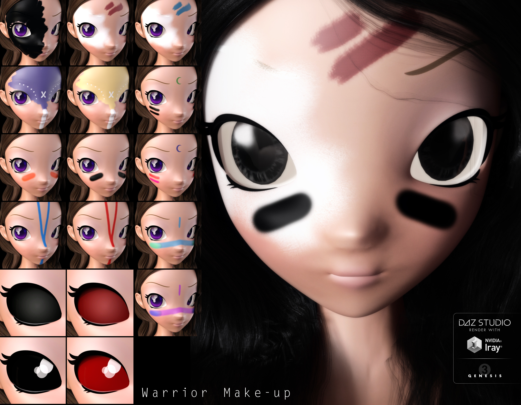 Essential Make-up Set for Star 2 by: Neikdian, 3D Models by Daz 3D